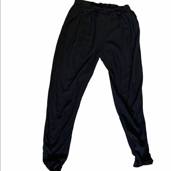 STREETWEAR SOCIETY Black High Waist Paperbag Pant - Picture 1 of 8